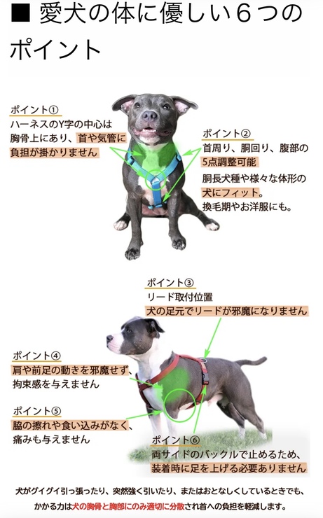 Haqihana ハーネス 中型犬用 【 ハキハナ 犬服 ドッグ 体に 優しい 